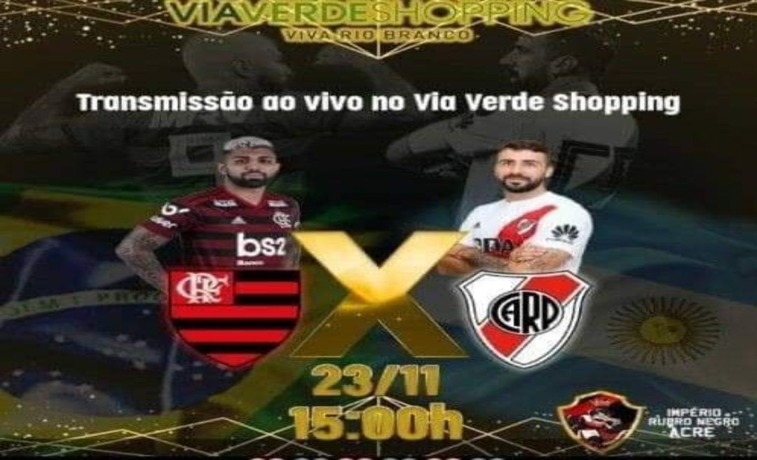 Via Verde Shopping terá transmissão do jogo entre Flamengo e River Plate